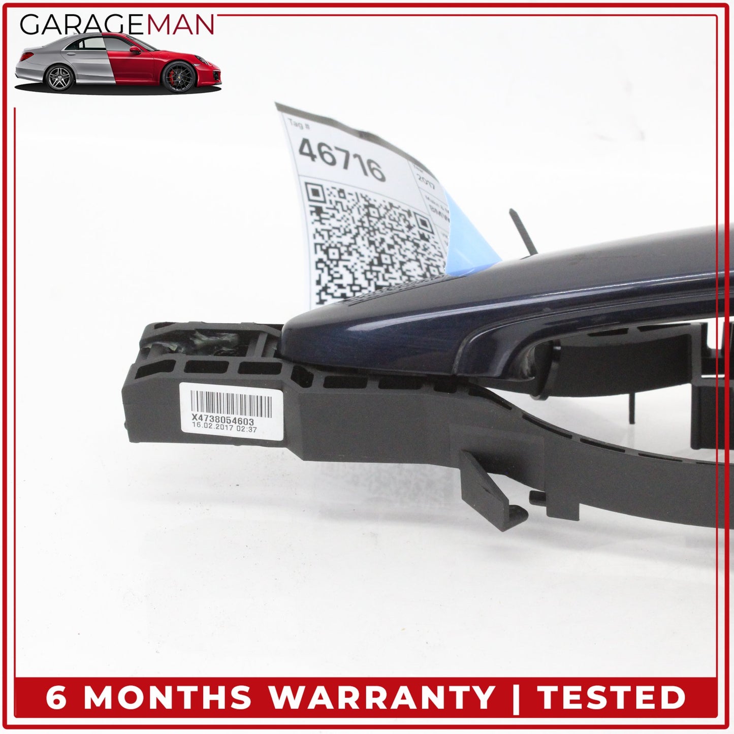 2014-2020 BMW 430i F36 Rear Right Passenger Side Exterior Door Handle Blue OEM