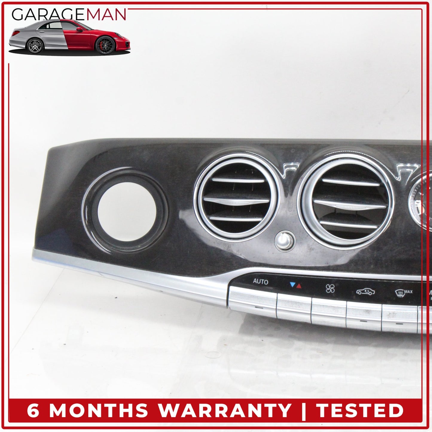 2014-2018 Mercedes W222 S550e Dash Trim w/ Air Vent & Climate Control Panel OEM