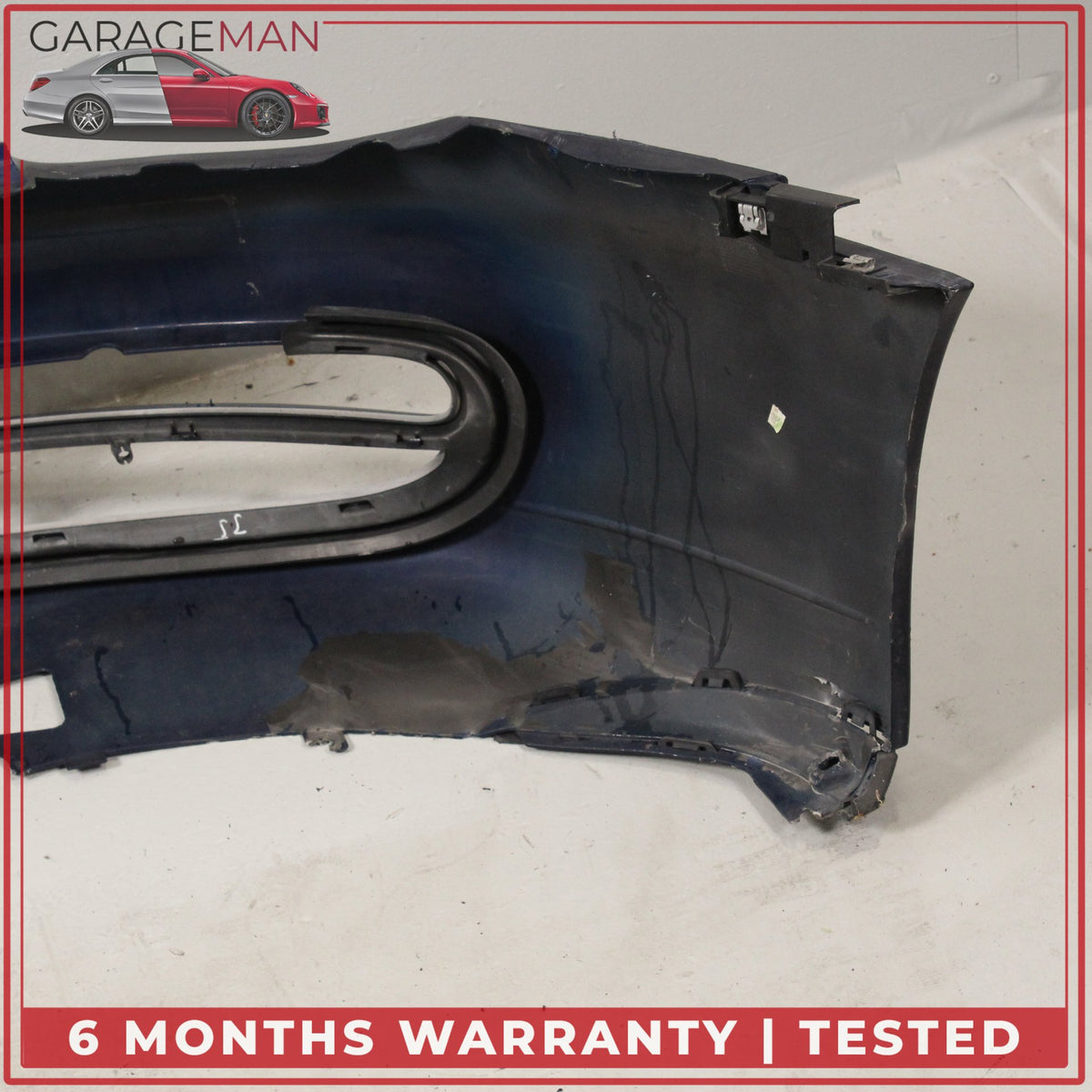 1999-2001 Porsche 911 Carrera 996 Front Bumper Cover Lapis Blue Metallic OEM