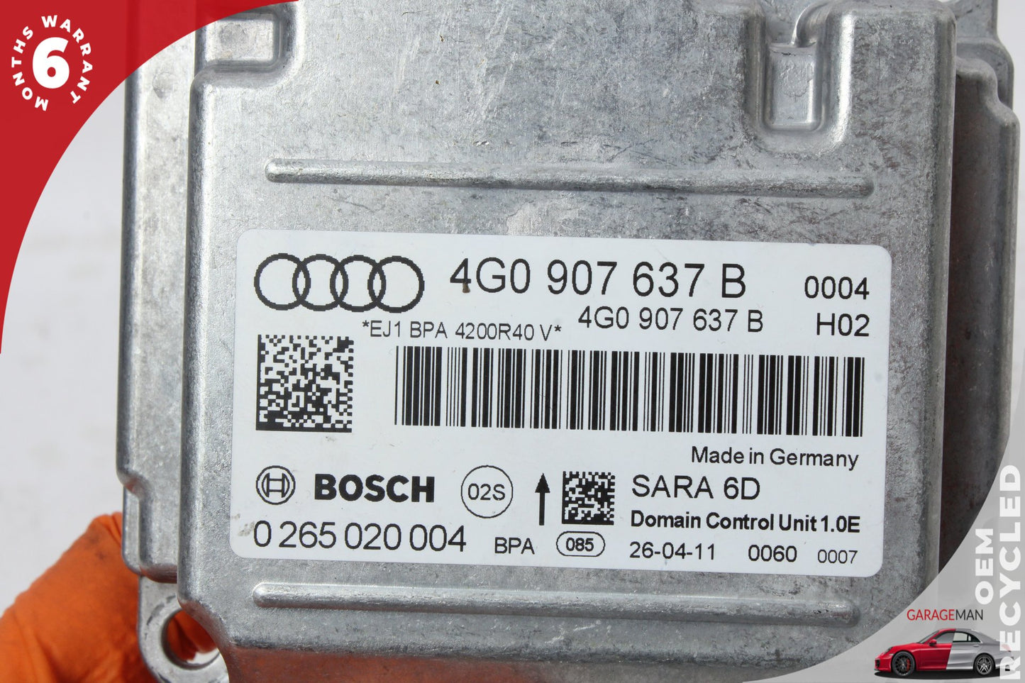 12-18 Audi A6 C7 Yaw Rate Speed Control Module 4G0907637B Genuine