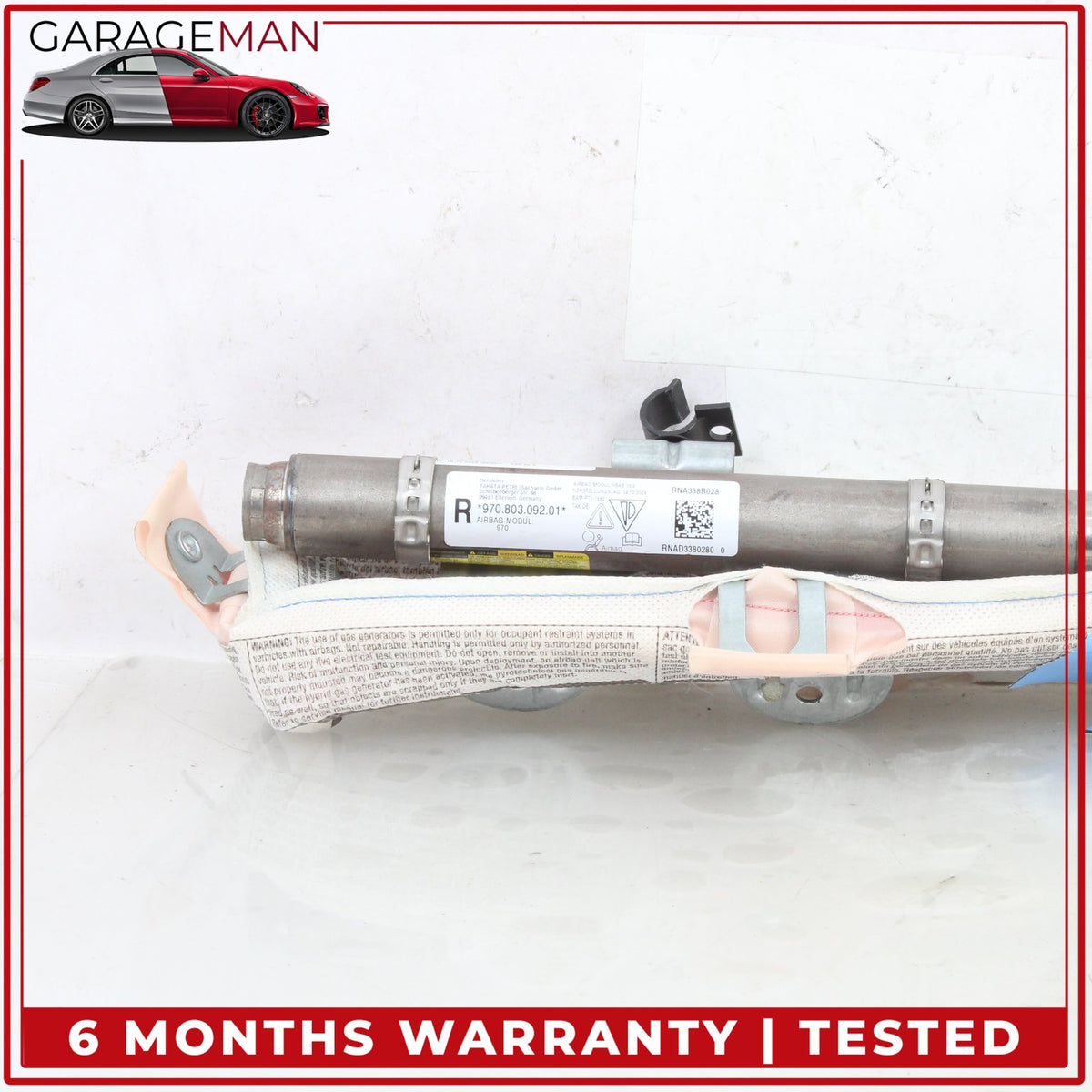 2010-2016 Porsche Panamera 970 Right Upper Roof Curtain Air Bag 97080309201 OEM