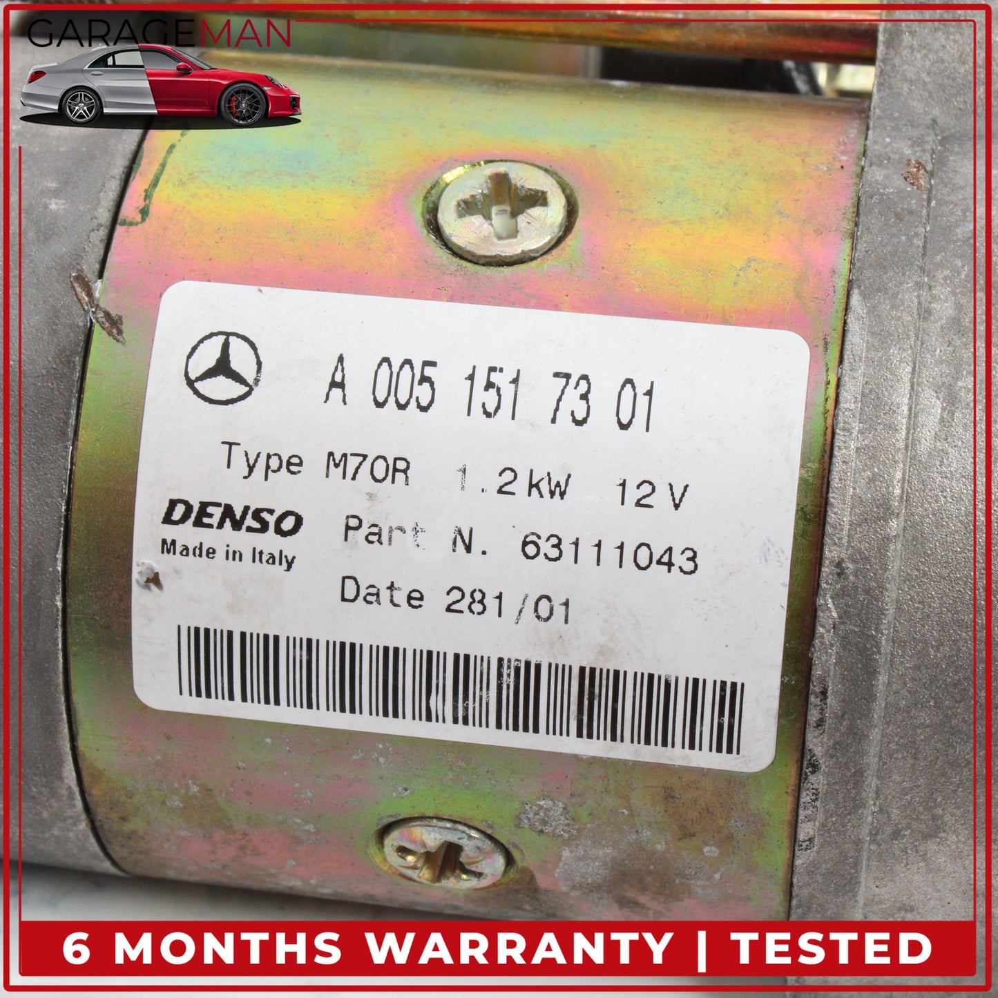 1997-2004 Mercedes R170 SLK230 Engine Starter Motor Denso 0051517301 OEM