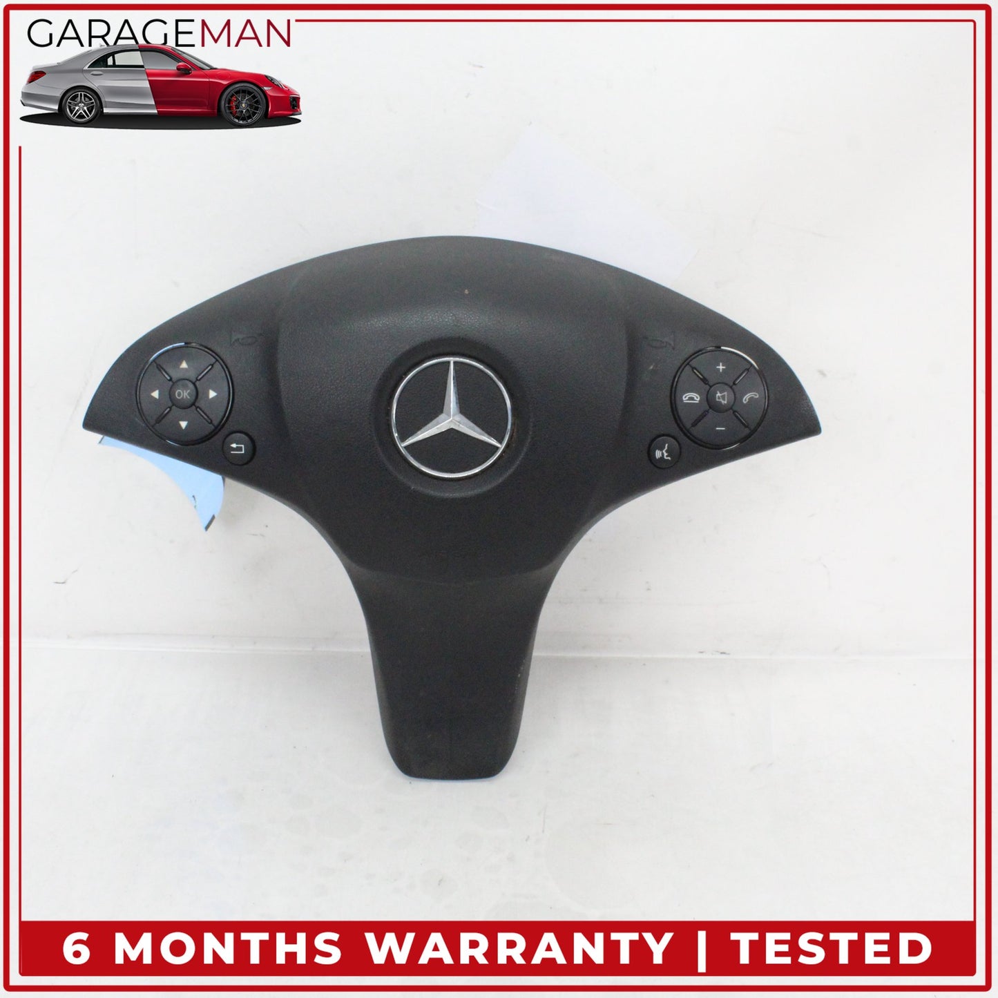 2008-2012 Mercedes W204 C300 GLK350 Driver Steering Wheel Airbag Black OEM
