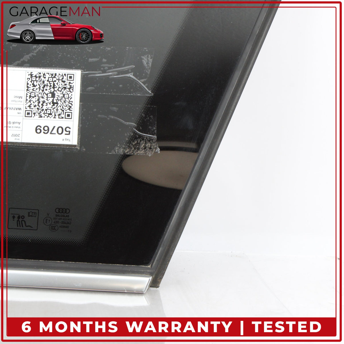 2017-2024 Audi Q7 Rear Right Passenger Side Quarter Window Glass 4M0845298C OEM