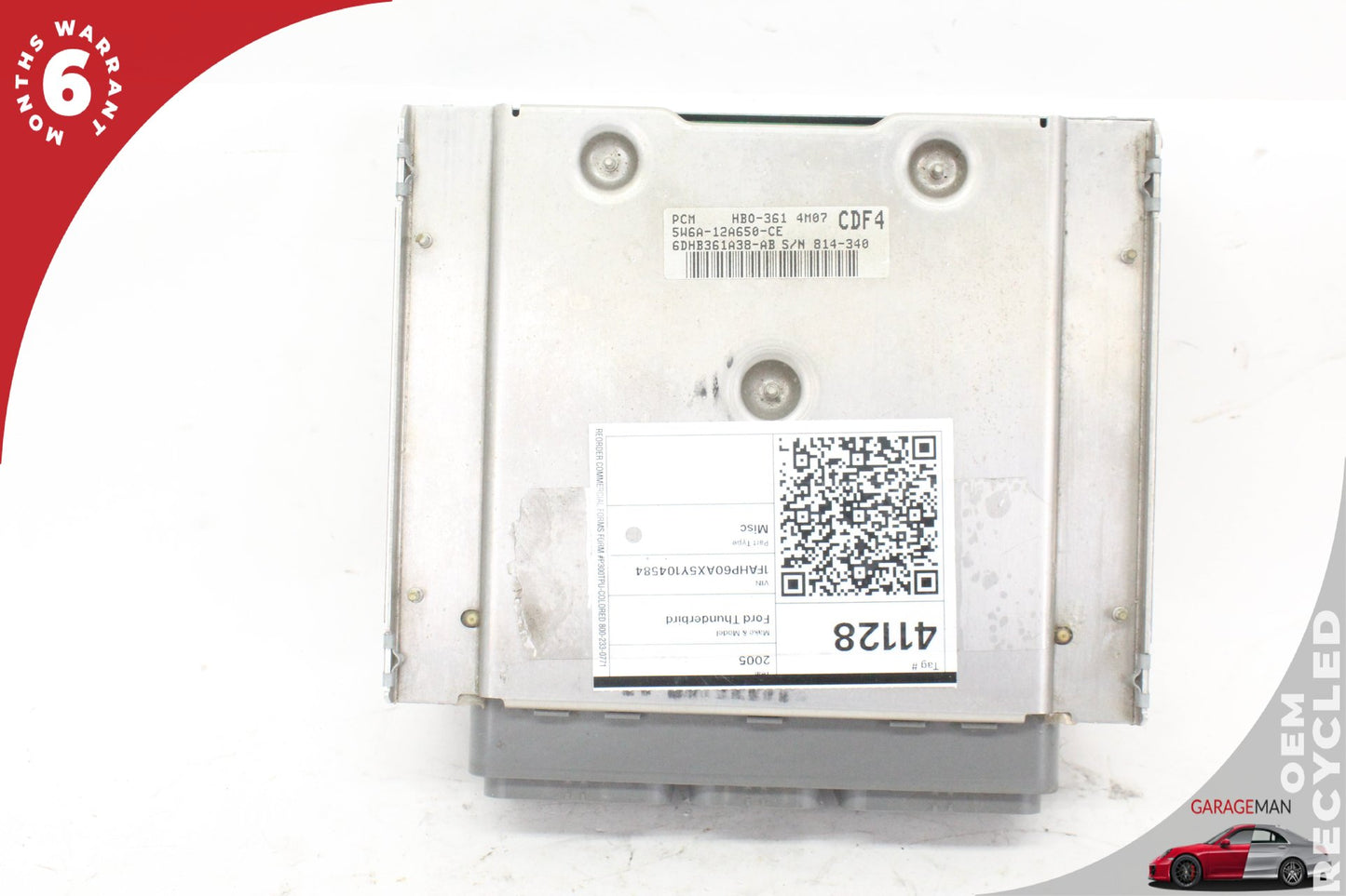 05 Ford Thunderbird Convertible Engine Control Module 5W6A12A650CE