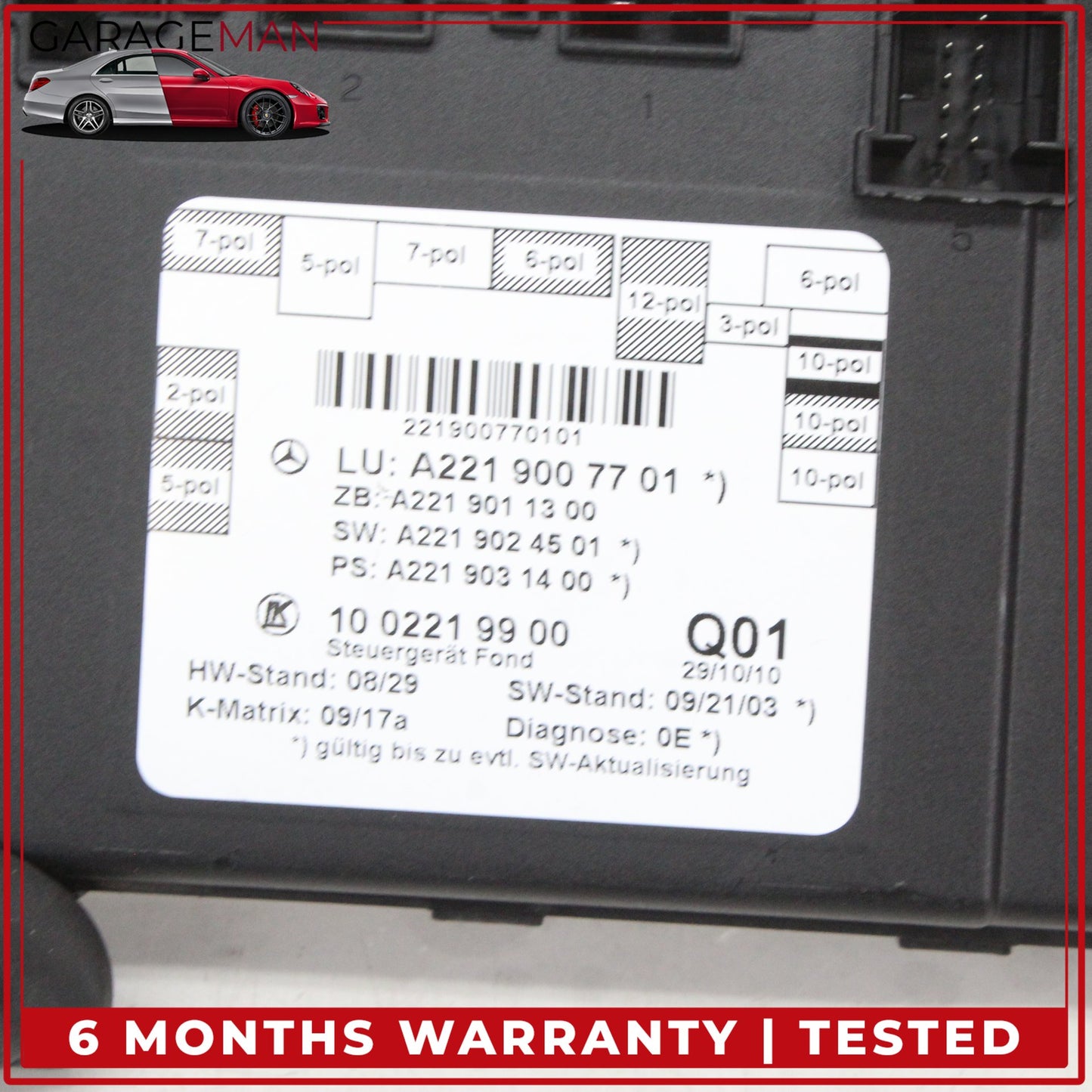 2007-2013 Mercedes W221 S400 Rear Left or Right Door Control Module Unit OEM