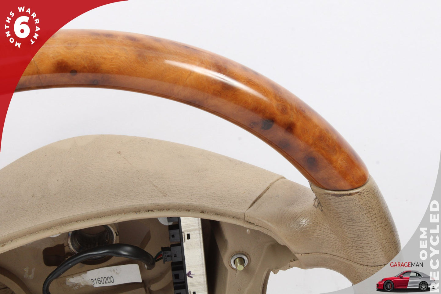 2003-2009 Mercedes W219 CLS550 Front Left Steering Wheel Wood Beige Wood OEM