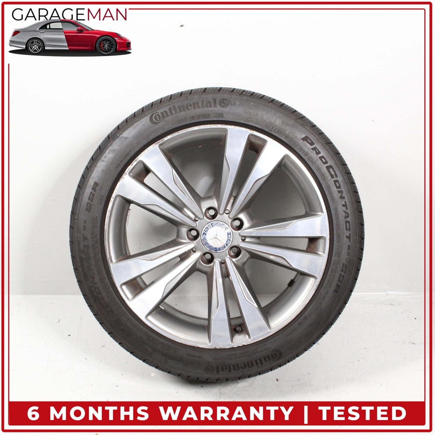 2014-2017 Mercedes W222 S550e S600 Rear Wheel Rim w/ Tire 9.5JX19H2 ET43.5 OEM