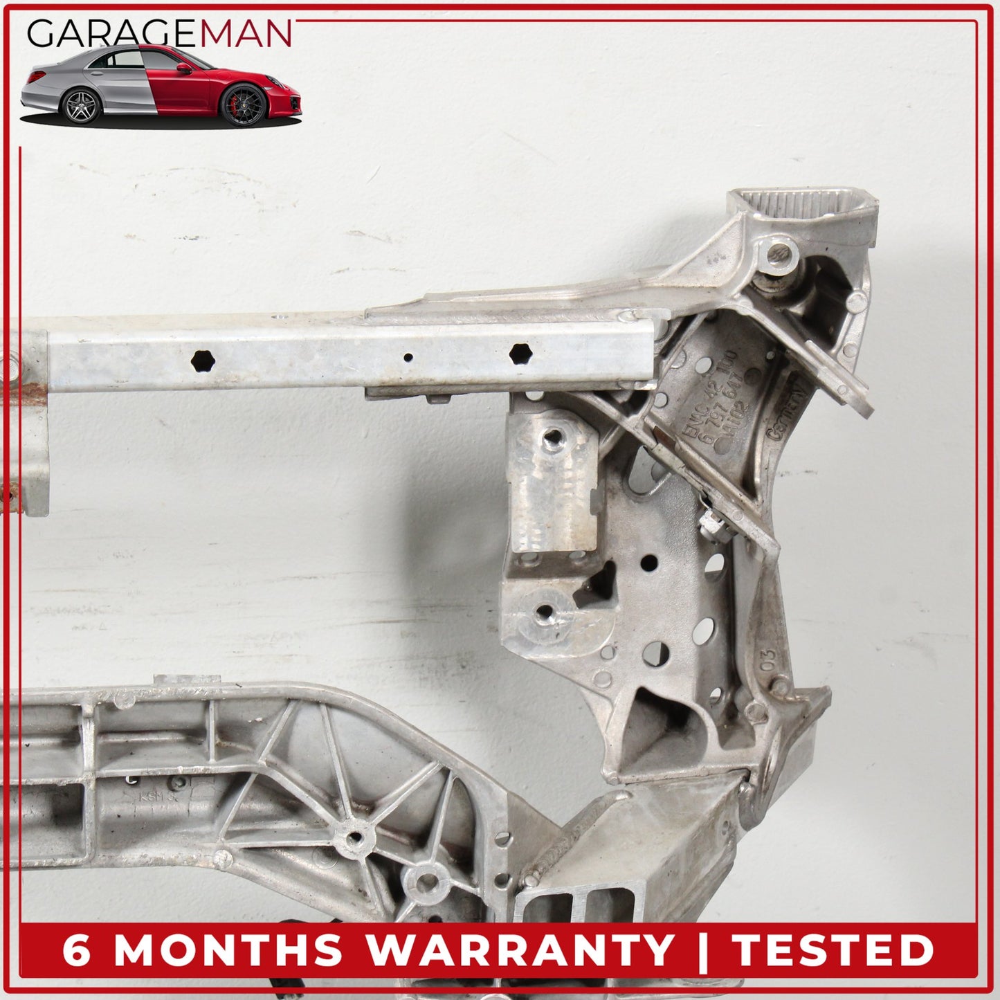 2012-2018 BMW 650i F06 AWD Front Subframe Crossmember Cradle 6797647 OEM