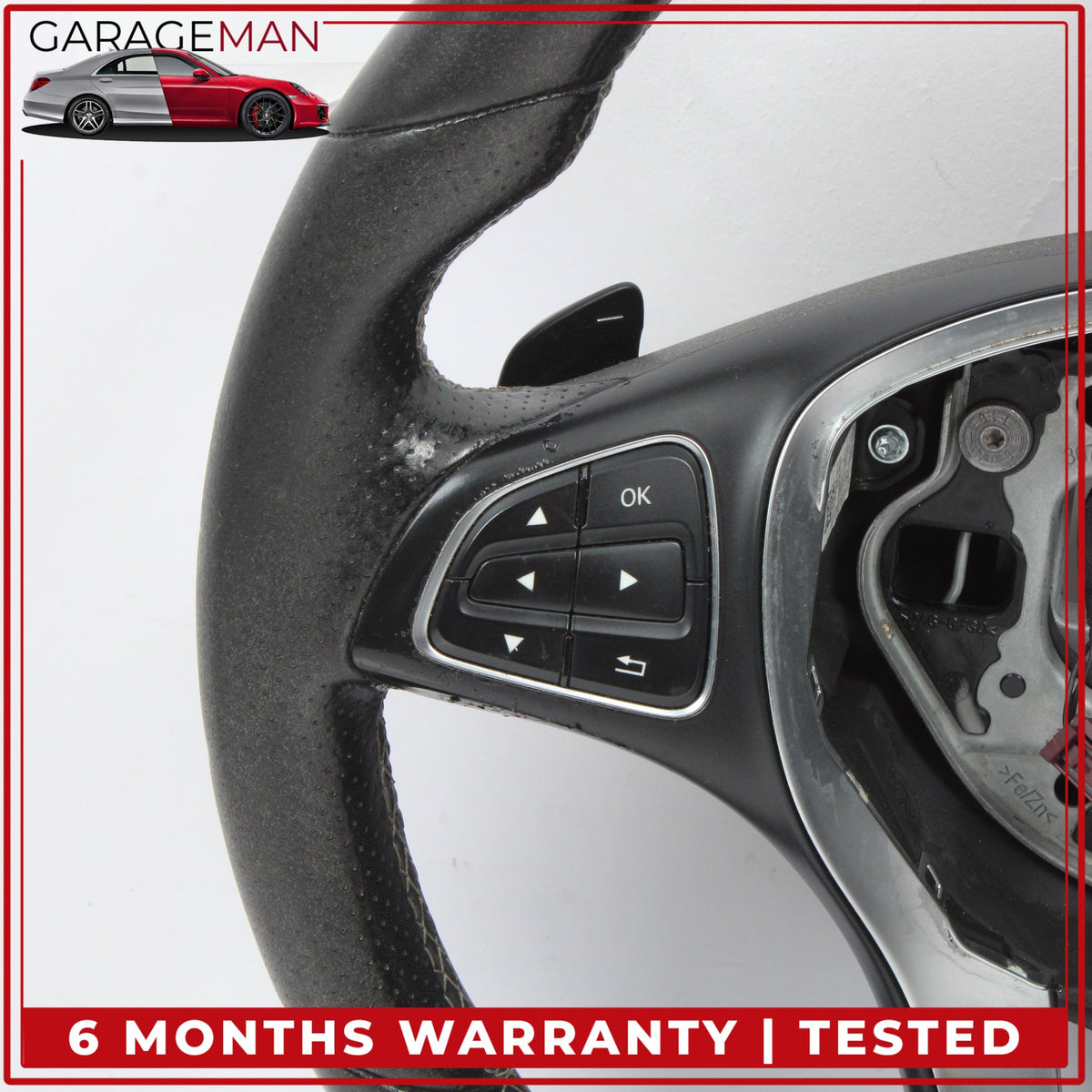 2014-2020 Mercedes X156 GLA250 Front Left Steering Wheel w/ Paddle Shifters OEM