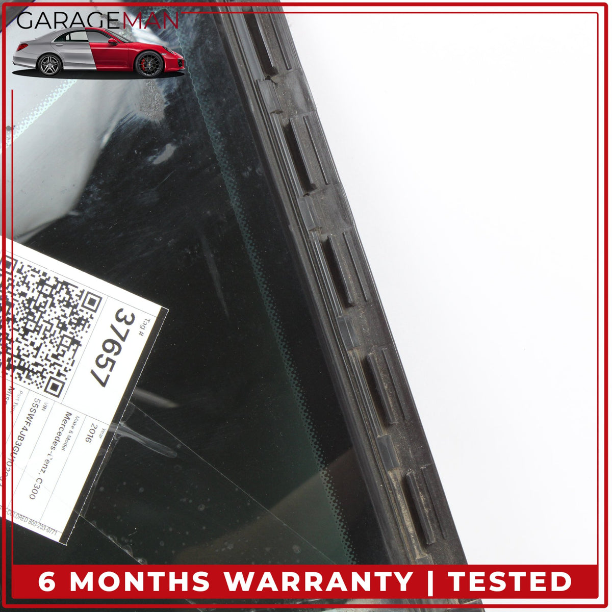 2015-2021 Mercedes-Benz C300 W205 Rear Right Door Fixed Window Glass A2057300655 OEM
