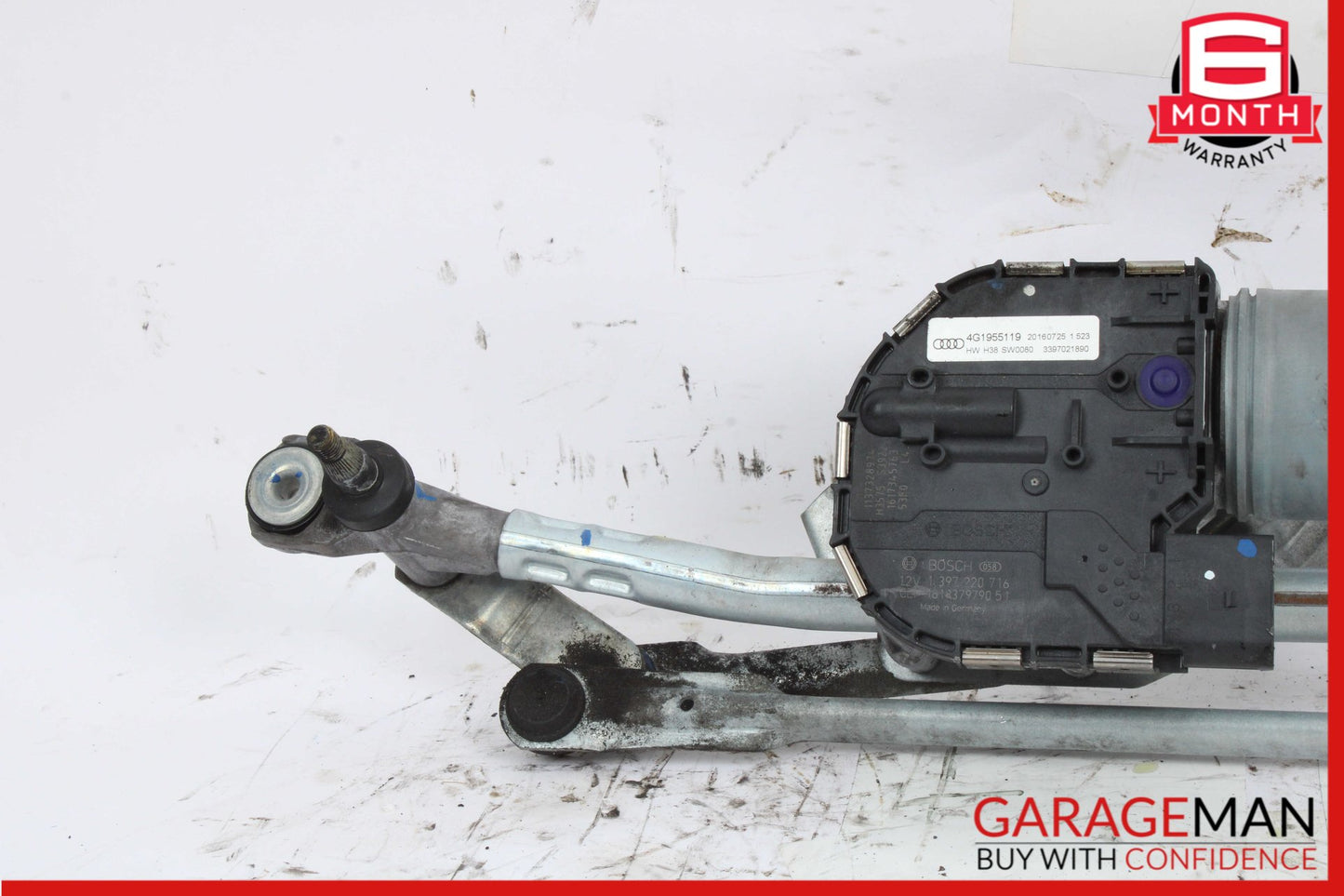2012-2018 Audi A6 A7 Windshield Washer Wiper Linkage w/ Motor 4G1955023C OEM