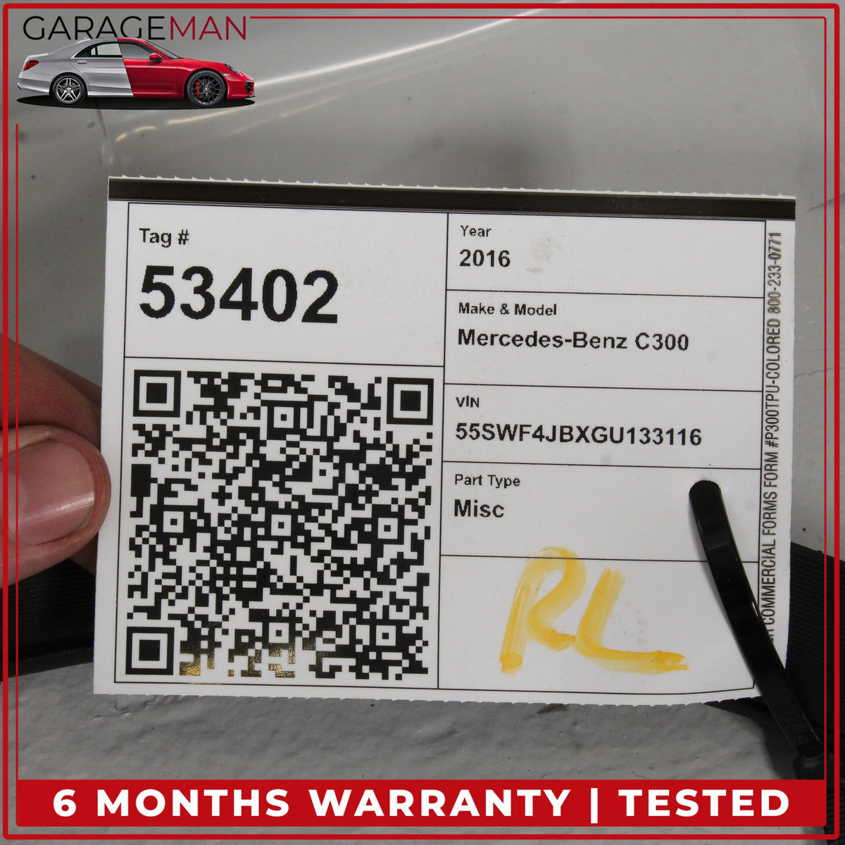 2015-2021 Mercedes W205 C300 Rear Left or Right Door Weather Strip Rubber OEM