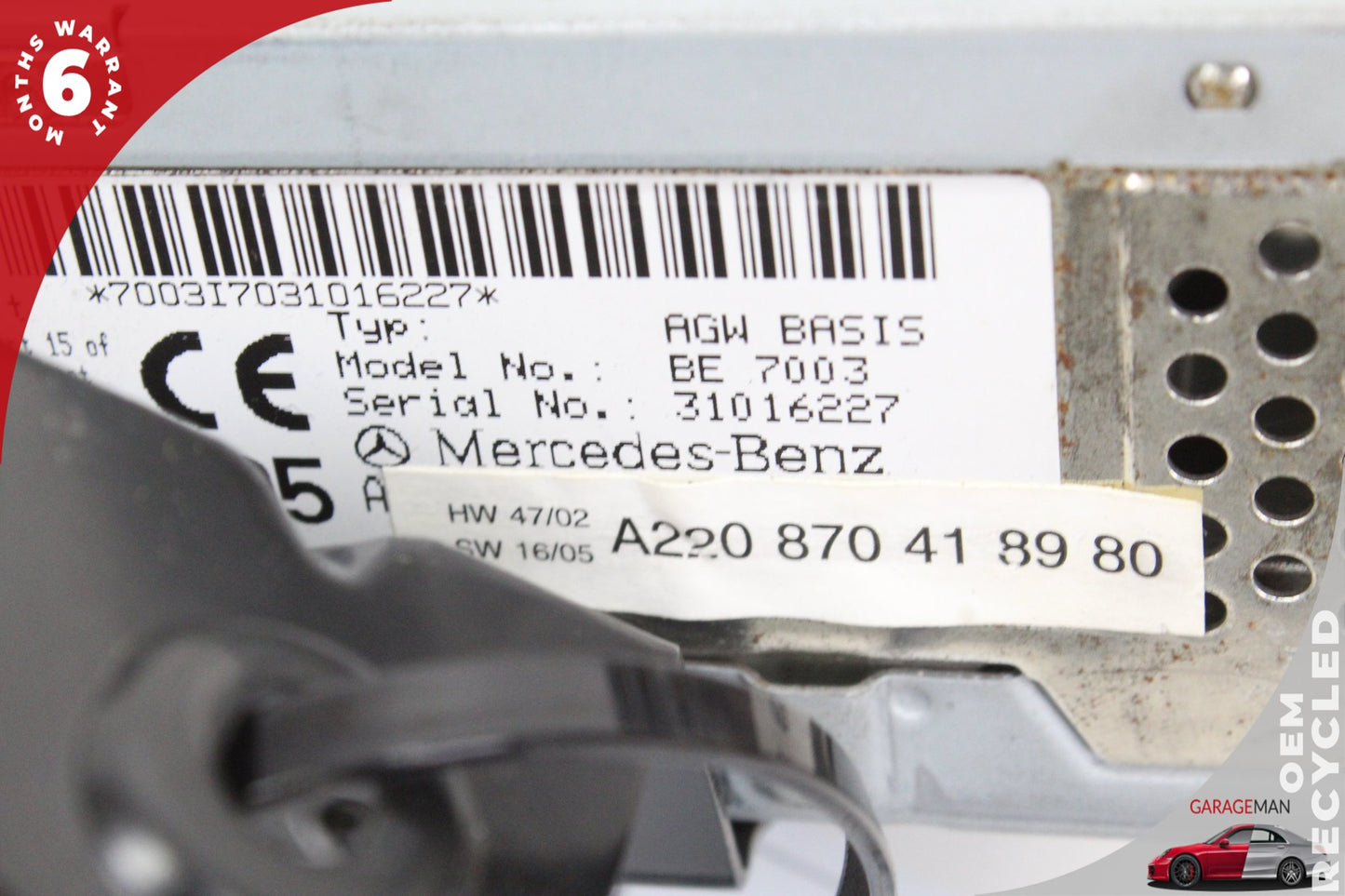 04-08 Mercedes SL500 R230 Convertible Audio Amplifier Becker 220870418980