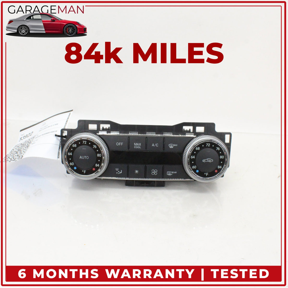 2008-2011 Mercedes W204 C300 AC A/C Temperature Climate Control Switch Panel OEM
