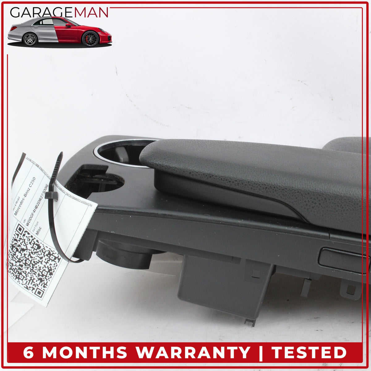 2008-2014 Mercedes W204 C250 Front Center Console Armrest Dual Cup Holder OEM