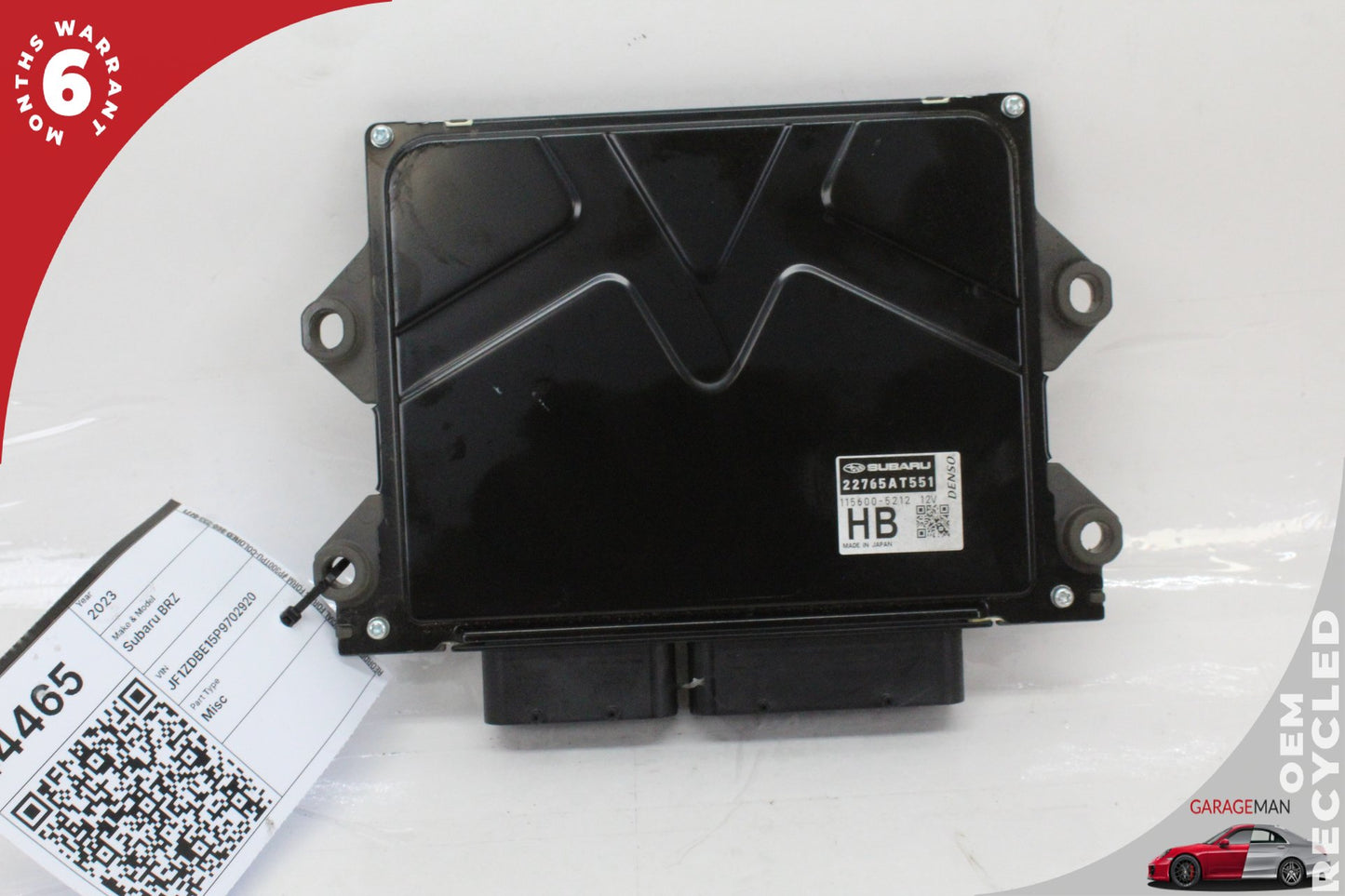 2023 Subaru BRZ ZD8 2.4L Engine Computer Control Module Unit ECU 22765AT551 OEM