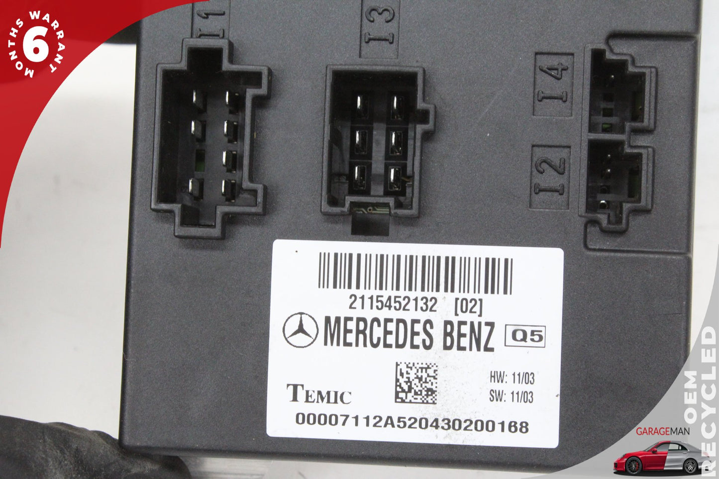 2003-2011 Mercedes W211 E500 CLS500 Body Control Module Unit BCM 2115452132 OEM