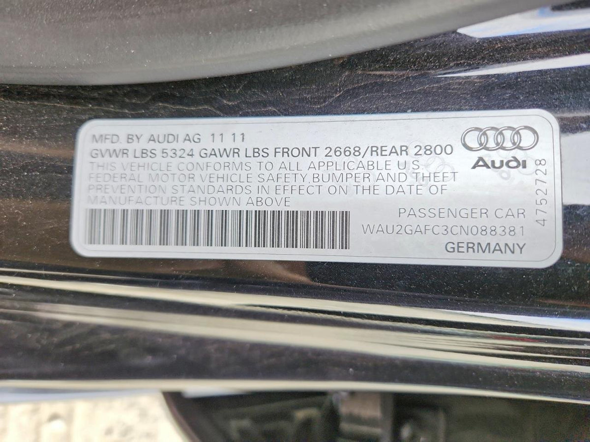 Parting Out- 2012 Audi A7 4G8- __PENDING_CLAIM__