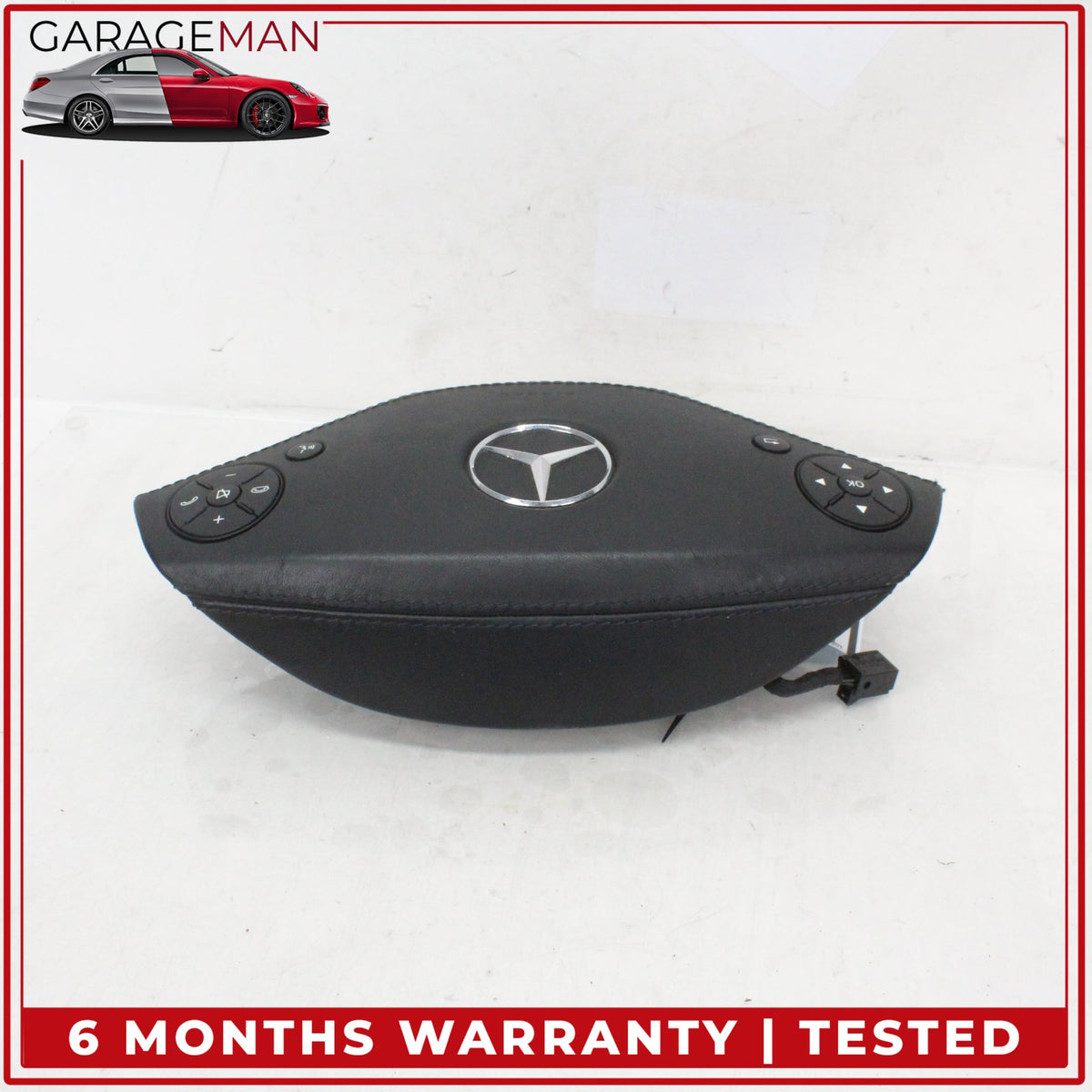 2010-2014 Mercedes W221 S400 Front Left Side Steering Wheel Airbag Black OEM