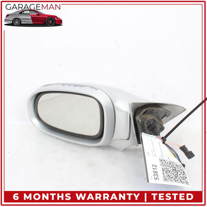 2001-2004 Mercedes R170 SLK320 Left Door Rear View Mirror Silver Metallic OEM