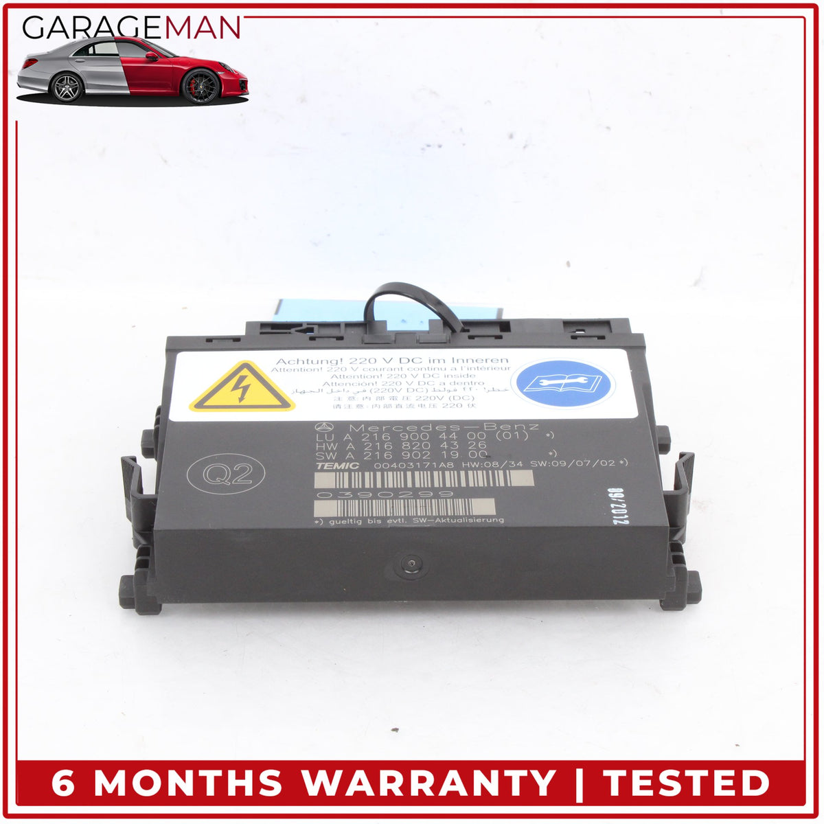 2010-2014 Mercedes W216 CL550 Front Left or Right Seat Contour Control Module