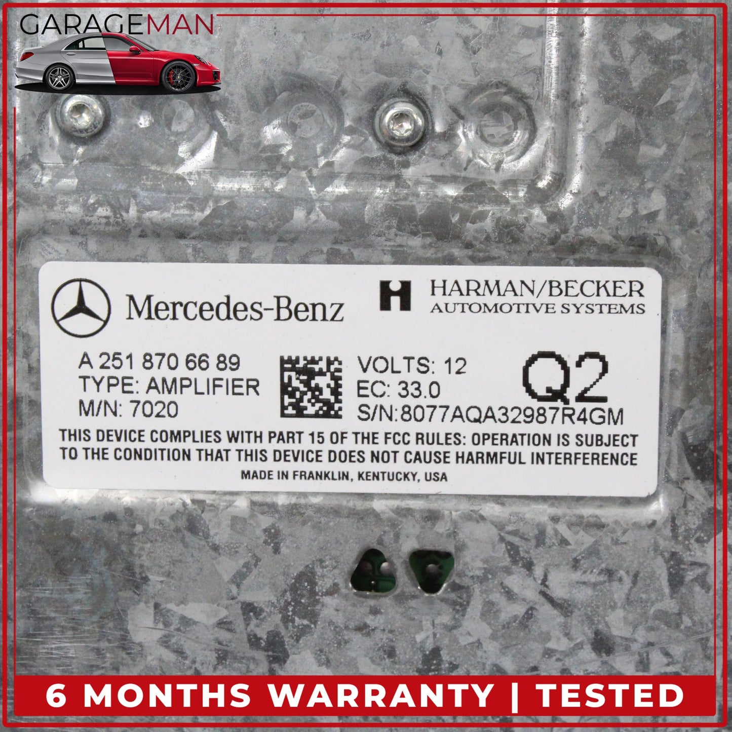 2006-2008 Mercedes X164 GL550 Harman Becker Kardon Amplifier AMP 2518706689 OEM