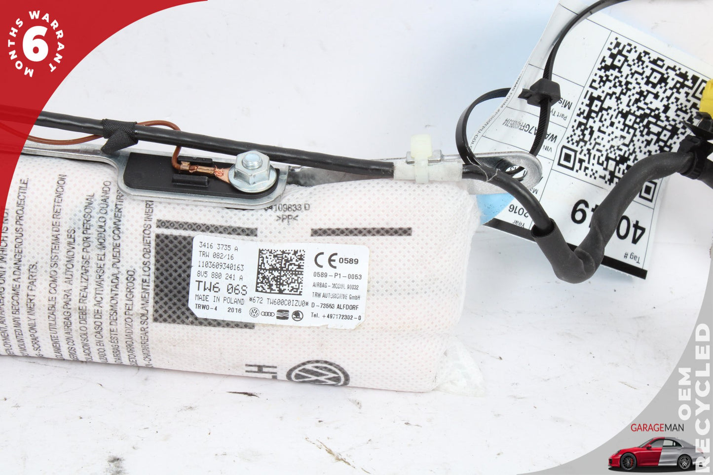 2015-2020 Audi A3 S3 / A3 Quattro Front Left Side Seat Airbag 8V5880241A OEM