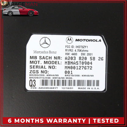 1997-2009 Mercedes R170 SLK230 SL500 Voice Command Control Module 2038204826 OEM