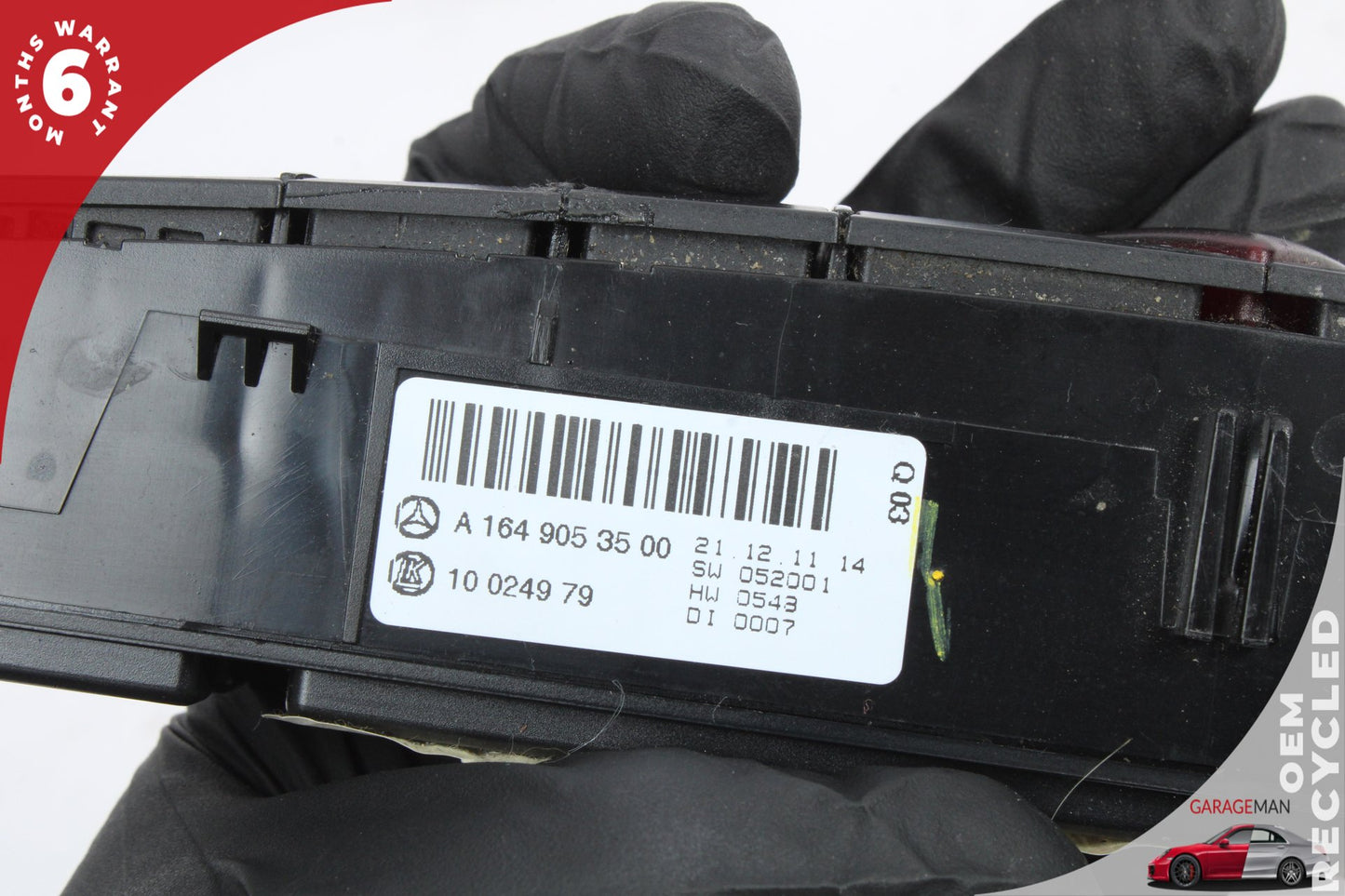 2006-2012 Mercedes X164 GL450 Hazard Switch Control Panel 1649053500 OEM