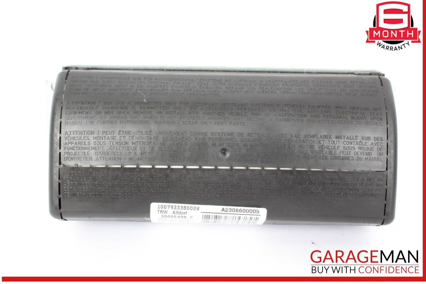 03-12 Mercedes R230 SL500 SL550 SL65 Front Right Side Dash Airbag Air Bag OEM