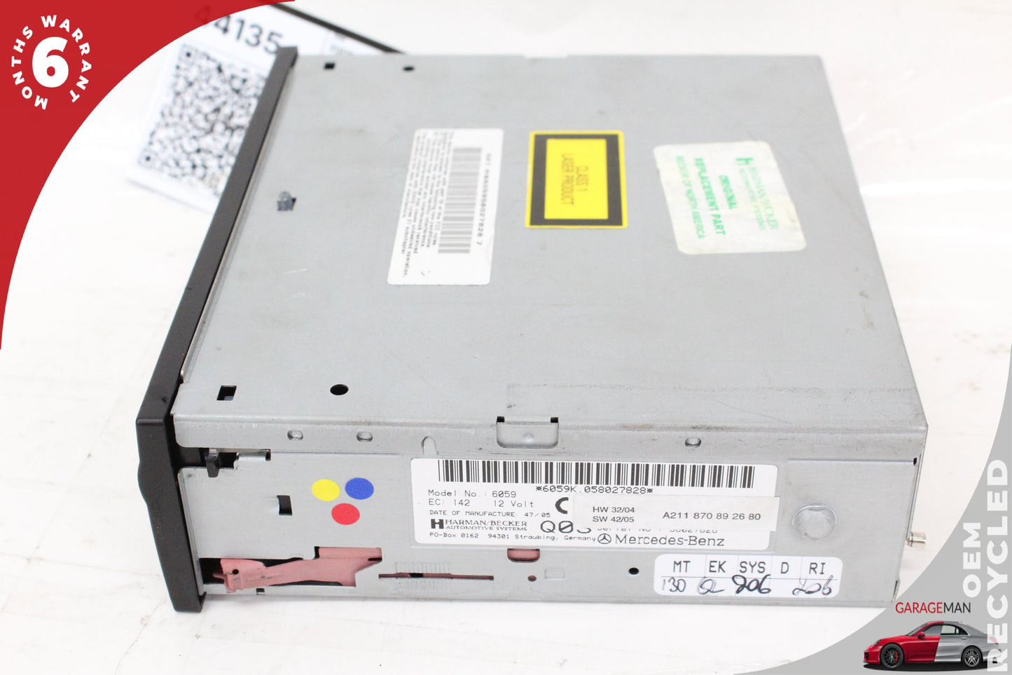2002-2008 Mercedes R230 SL500 CLS550 CD DVD Disc Changer Player 2208703589 OEM