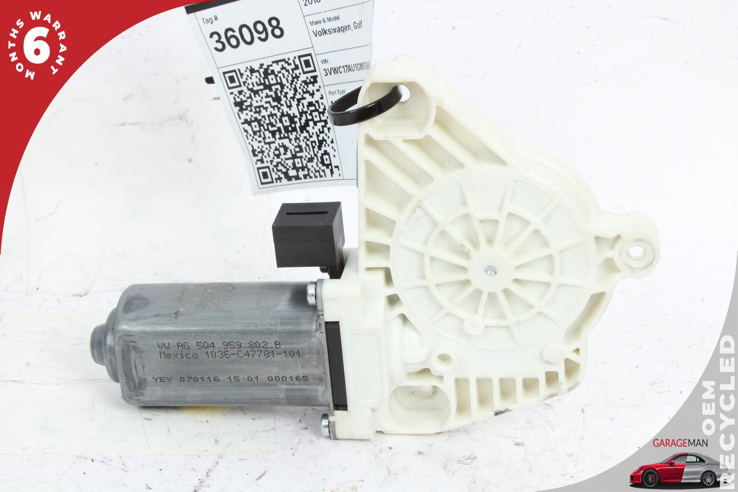 15-19 VW Golf MK7 Front Right Window Regulator Motor 5Q4959802B Genuine