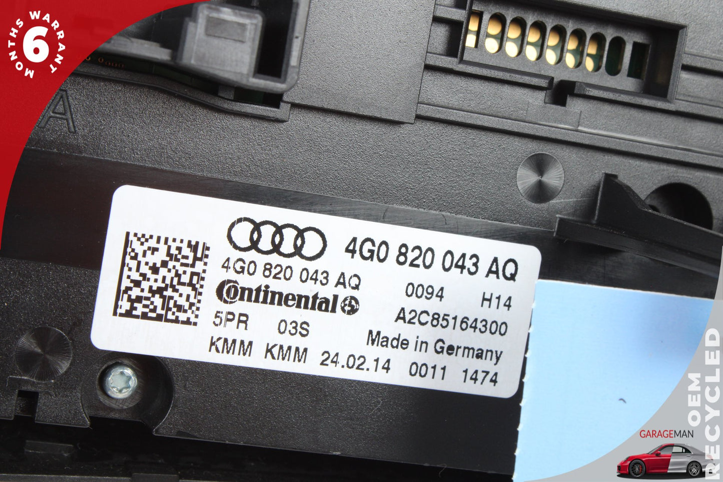 2012-2018 Audi A6 A7 Front AC A/C Climate Control Switch Panel 4G0820043AE OEM