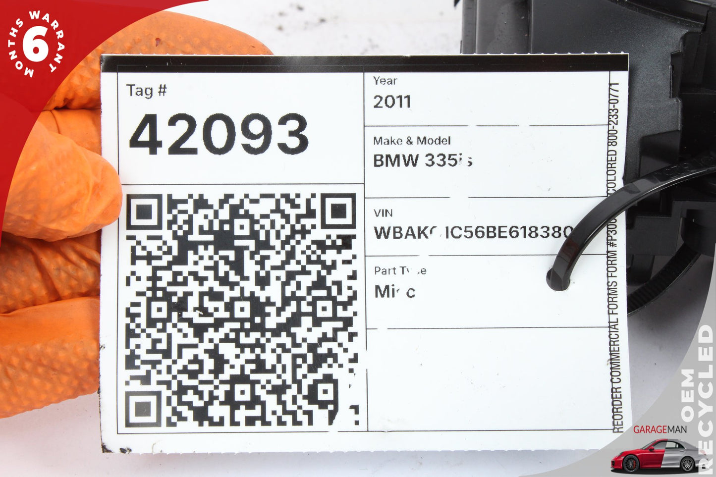 2007-2013 BMW 335is 135i 535i Steering Column Combination Switch 9122509 OEM