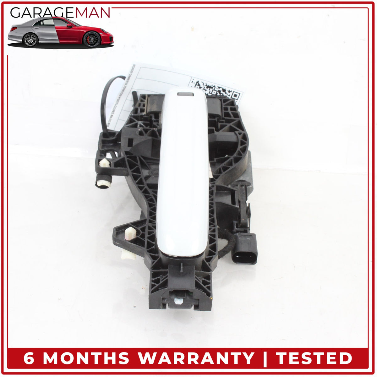 2007-2015 Audi Q7 Rear Right Side Exterior Door Handle White Metallic OEM