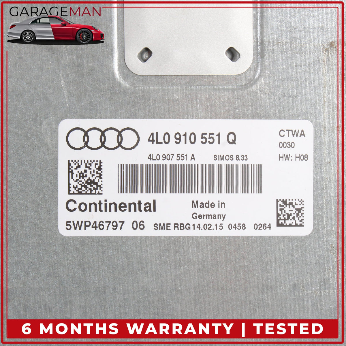 2010-2015 Audi Q7 3.0L V6 CTWA Engine Computer Control Module ECU 4L0910551Q OEM
