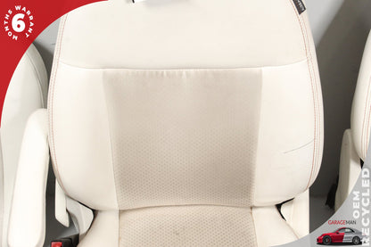 2013-2019 Fiat 500e Front and Rear Complete Seat Assembly White and Red OEM