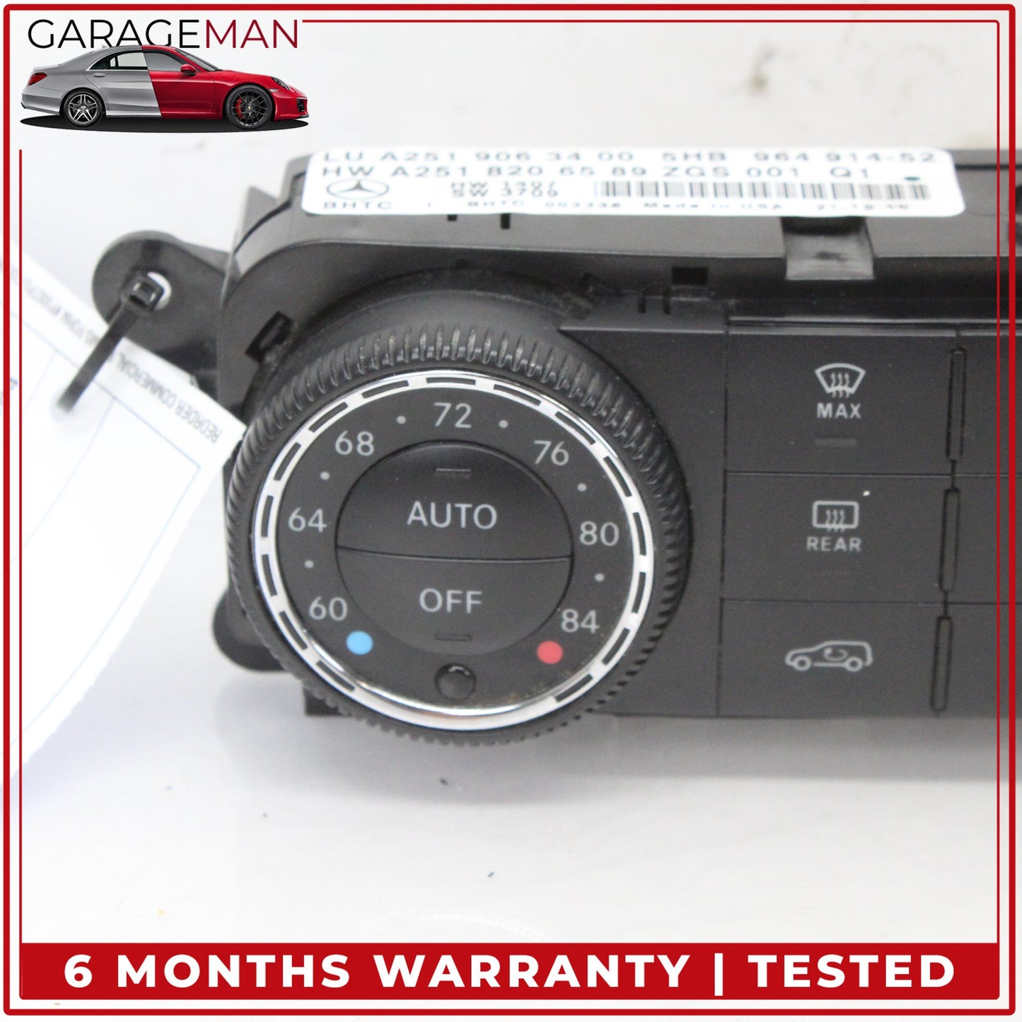 2007-2012 Mercedes X164 GL450 A/C Heater Climate Control Switch 2519063400 OEM