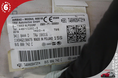 2015-2020 Audi A3 S3 Right Passenger Side Roof Curtain Airbag 8V5880742C OEM