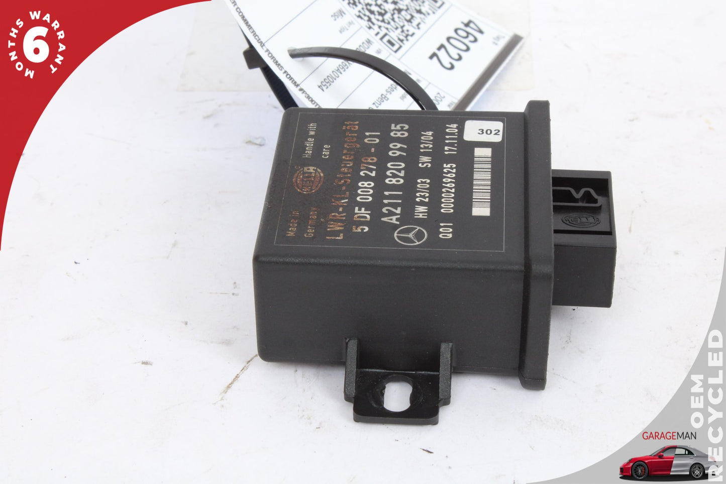 2006-2011 Mercedes W219 CLS550 Headlamp Level Control Module Unit 2118209985 OEM