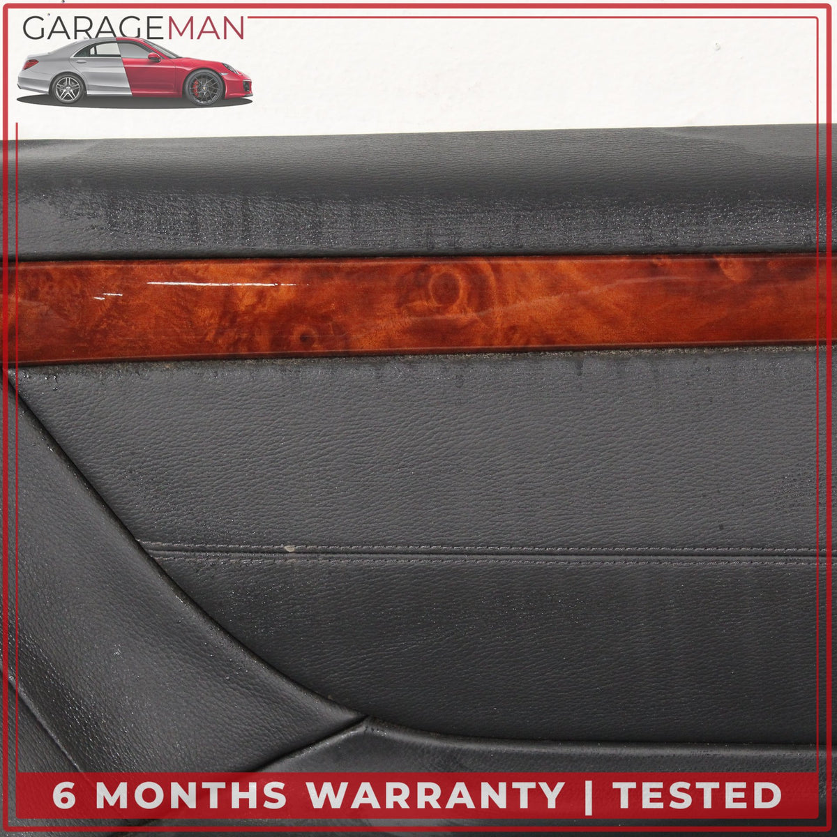 2000-2006 Mercedes W215 CL500 Rear Left Side Door Trim Panel Leather Black OEM