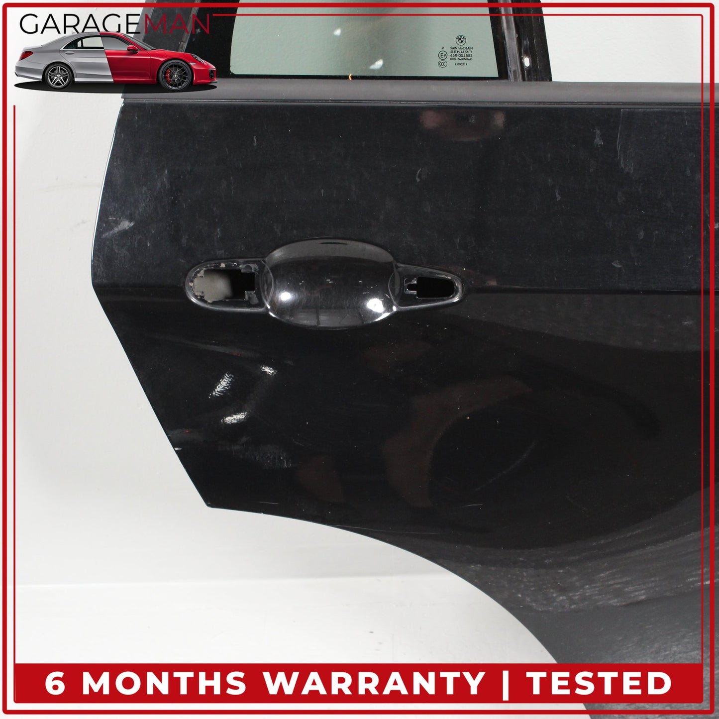 2007-2013 BMW X5 E70 Rear Right Side Door Shell Black w/ Window Regulator OEM