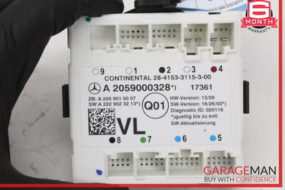 2015-2019 Mercedes-Benz C300 W205 Left Front Door Control Module 2059000328