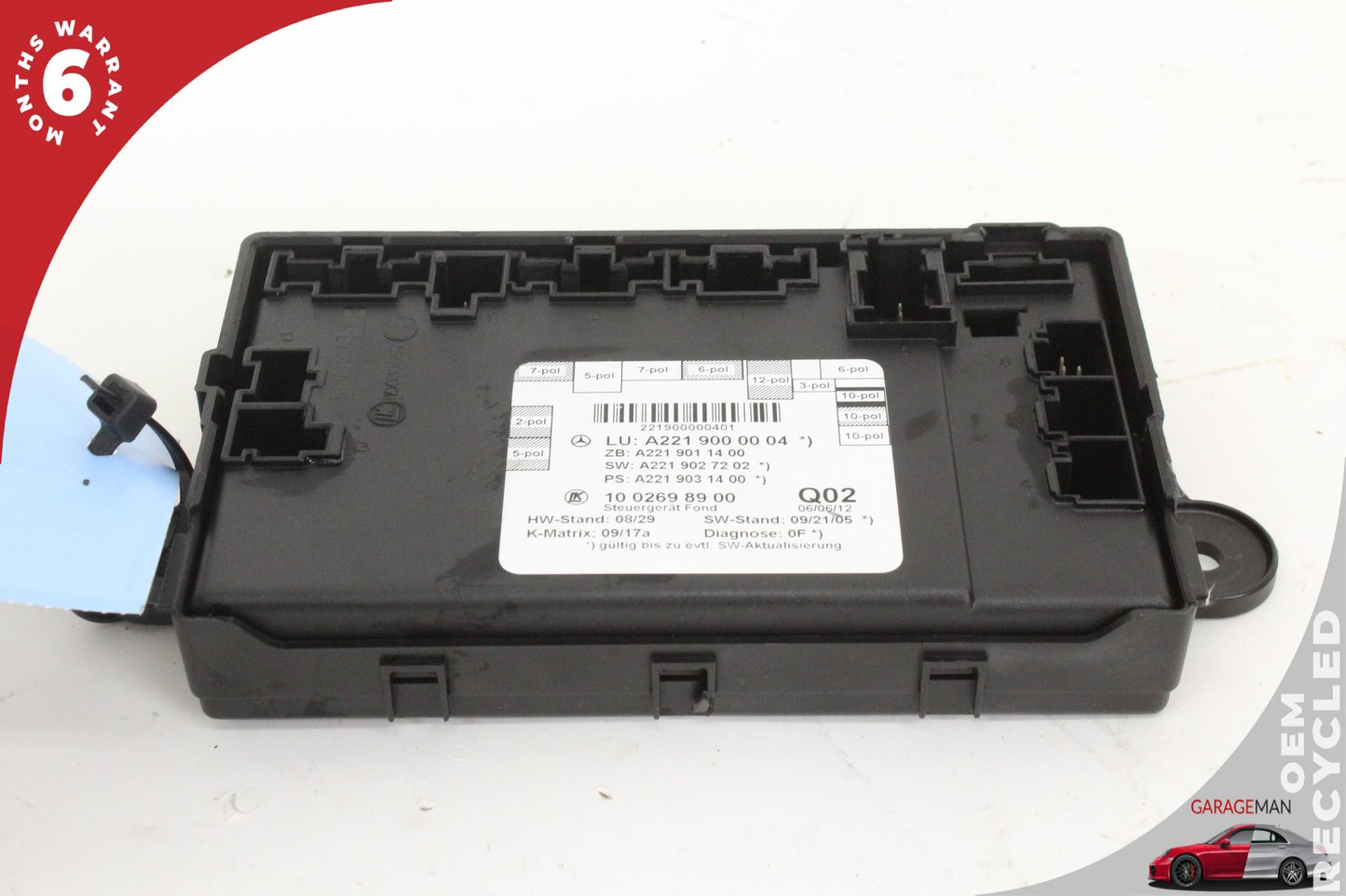07-13 Mercedes-Benz S550 W221 Rear Left/Right Door Control Module 2219000004