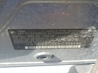Parting Out- 2010 BMW 750i xDrive- 112