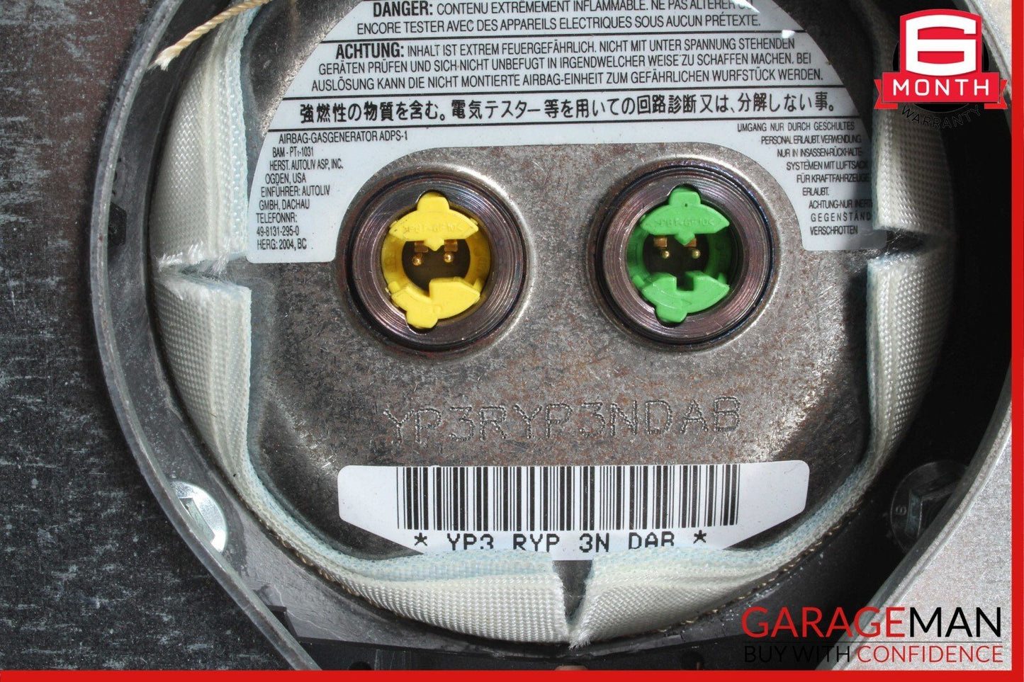 03-12 Mercedes CLK500 E320 CLS500 G55 AMG Steering Wheel Airbag Air Bag Beige
