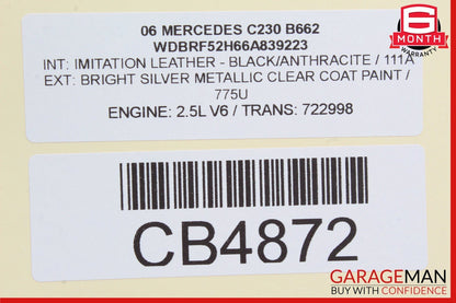 05-08 Mercedes R171 SLK350 C230 C350 Steering Wheel Air Bag Airbag Black