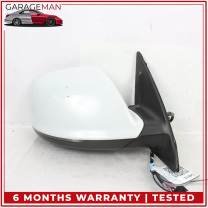 2010-2015 Audi Q7 Right Door Heated Rear View Mirror w/ Blind Spot White OEM