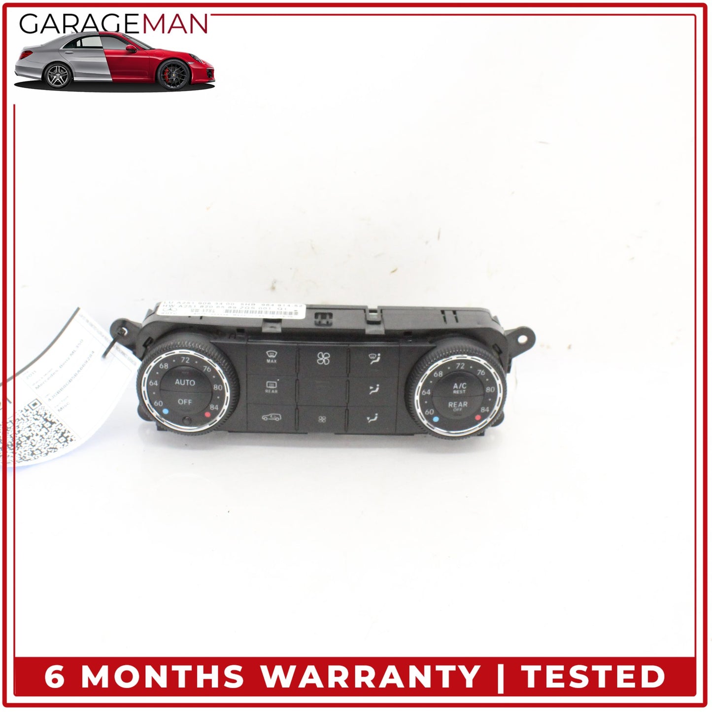 2007-2012 Mercedes W164 ML350 Front GL450 A/C Heater Climate Control Switch OEM